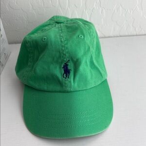 Green Polo Cap with Embroidered Logo